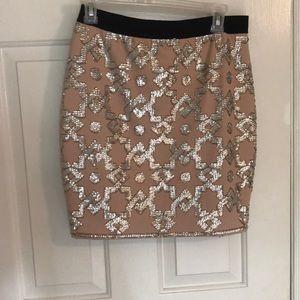 Embroidered malene birger high waisted tight skirt